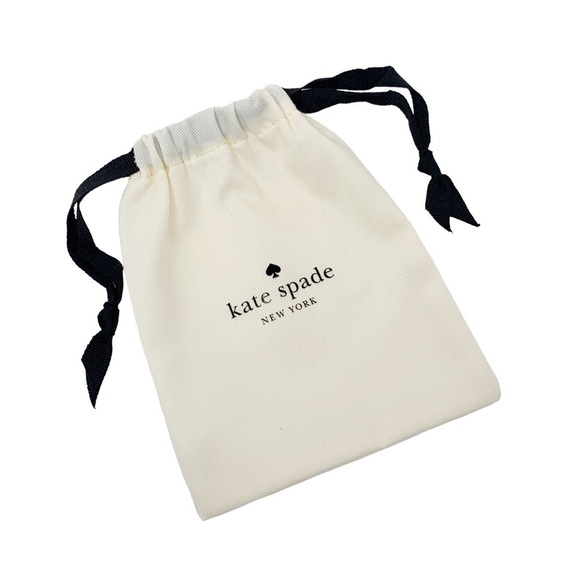 kate spade NEW YORK Jewelry dust bag Light cream with Black drawstring NEW - Picture 1 of 3